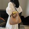 Straw Bag Women's Large-capacity Messenger Bag New Holiday Woven Bag Lazy Wind Shoulder Tote Bag