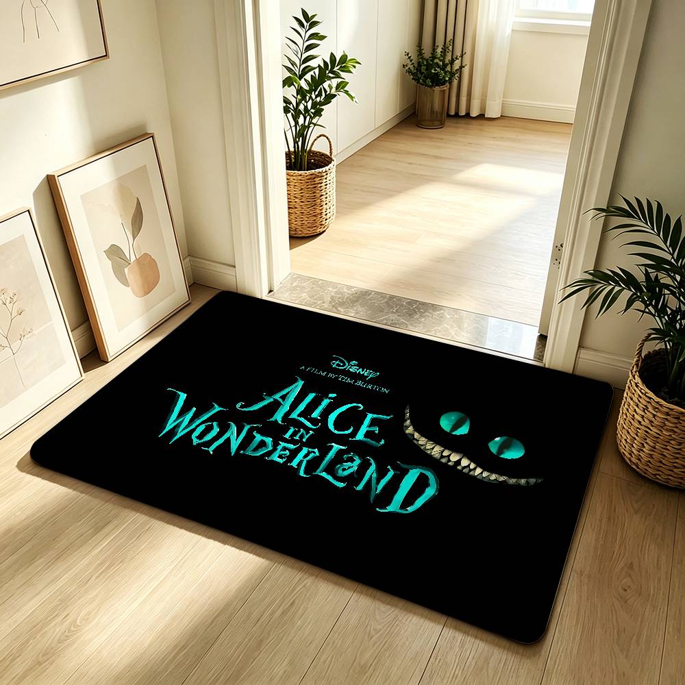 Anime-A-alice In-W-wonderlandS Classic Carpet Bathroom Anti-slip Mat Door Mat Home Decoration Mat Entrance Mat Scratch-resistant