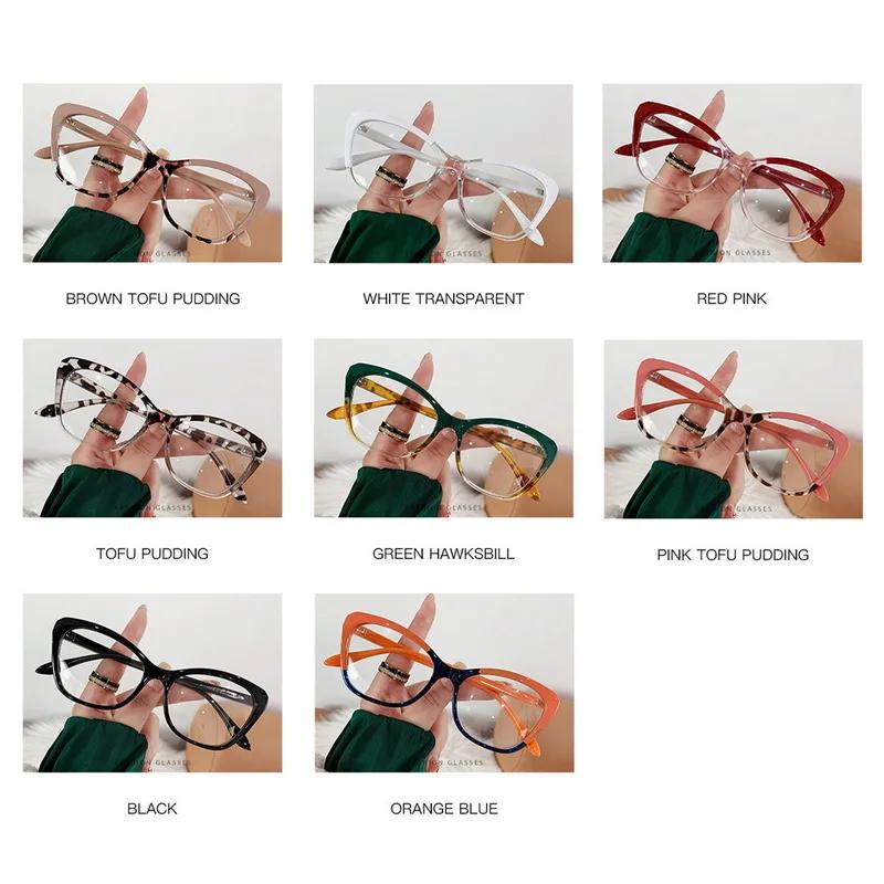Gradient Color Fashion Tr90 Anti Blue Light Blocking Cat Eye Glasses Frame Women Luxury Designer Eyeglasses Ladies Optical Frame