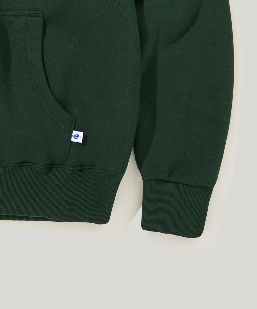 Double Cotton Fleece Hoodie Dark Green