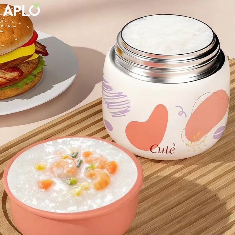 

APLO Cartoon 500ml Stainless Steel Thermos Cup with Spoon