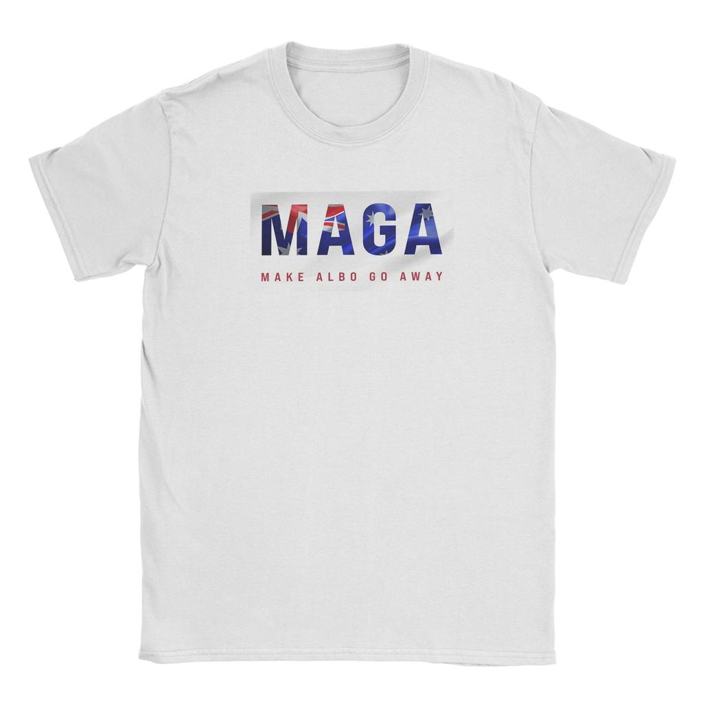 MAGA Make Albo Go Away Tričko pro muže Vintage Trička z čisté bavlny S kulatým výstřihem Krátký rukáv Oblečení velkých velikostí