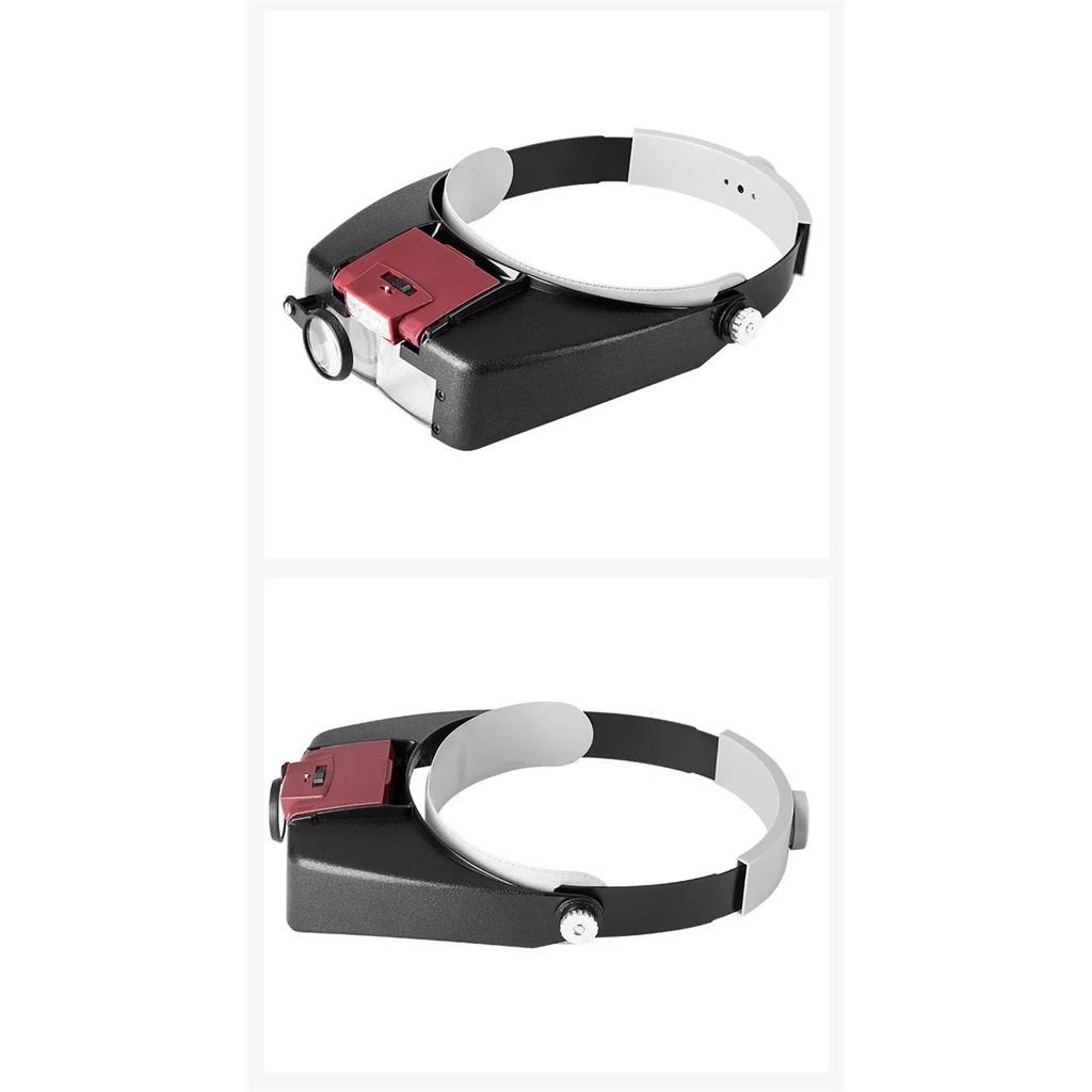 10X Headband Glasses Magnifier Adjustable Size LED Magnifier Loupe Glasses For Reading Optivisor Magnifier Illuminated