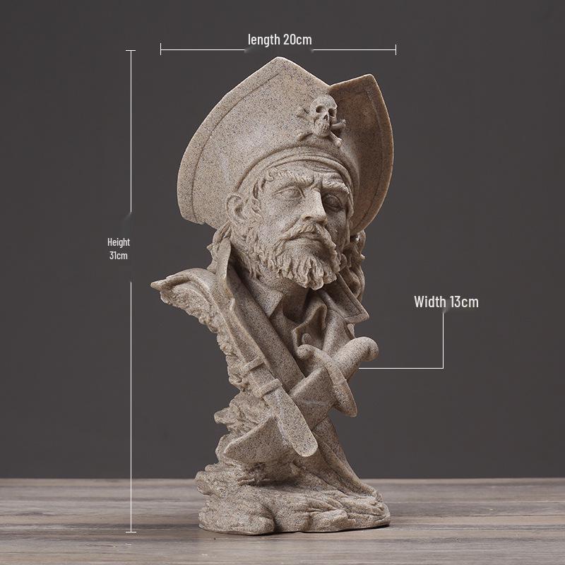 Nordic Creative Pirate Captain Abstract Ornaments for Home Decor