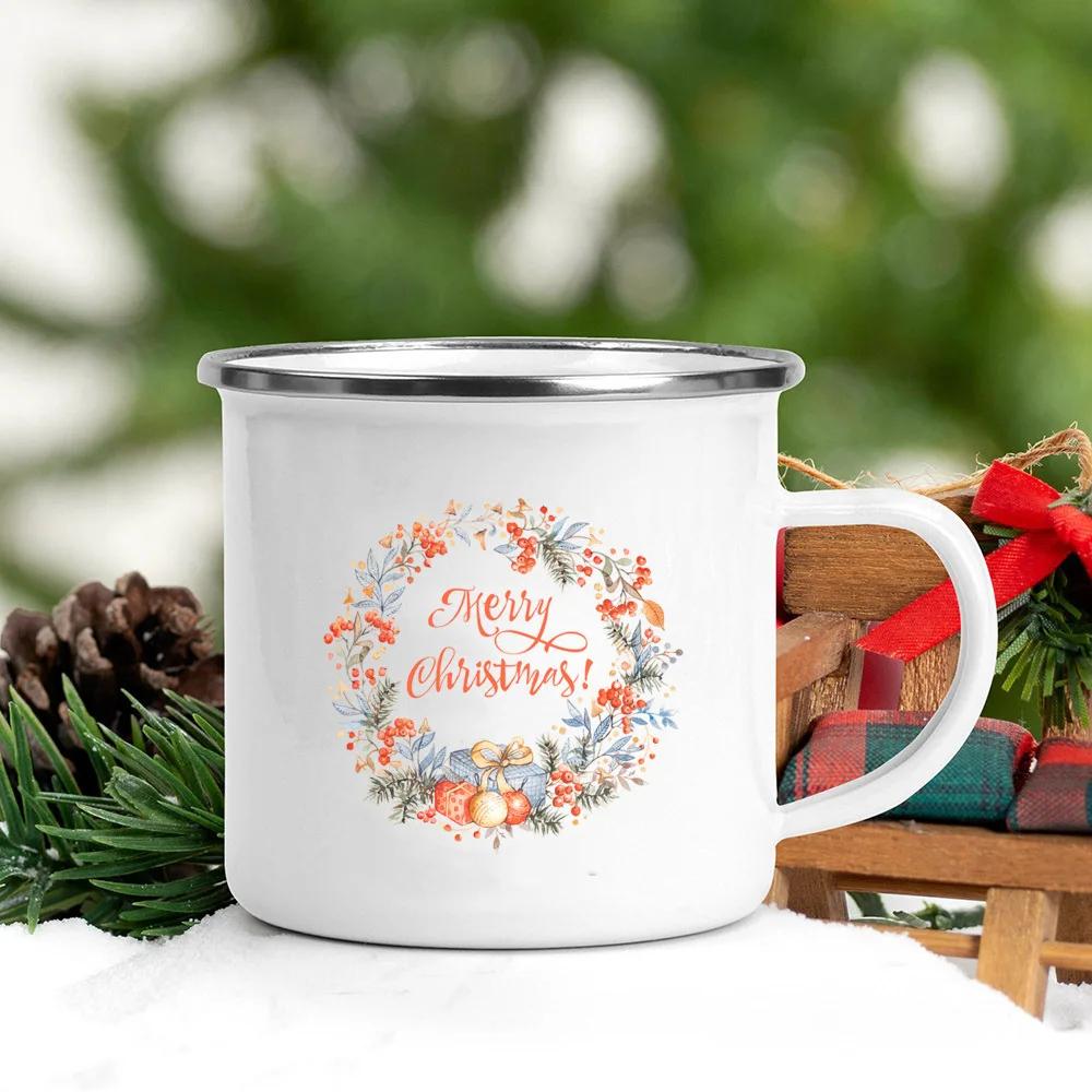 Enamel Breakfast Original Funny Cup for Tea Mug Beer Merry Christmas Mug Rare Cups of Coffee Unusual Mugs Drinkware Travel Cute