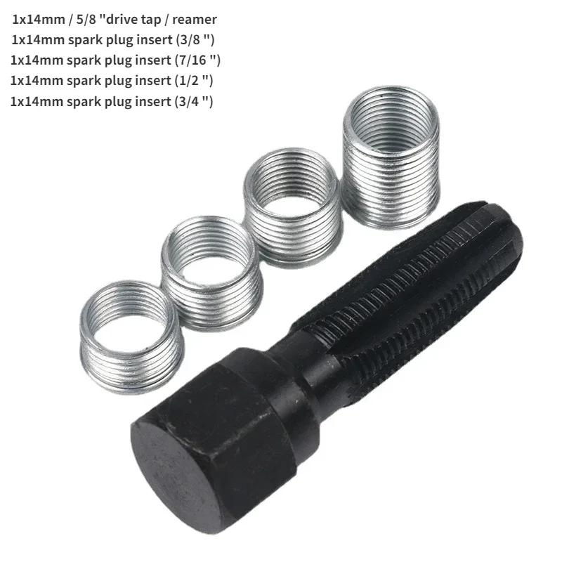 14mm Car Cylinder Head Tap Spark Plug Rethreading Helicoil Thread Repair Tool Kit Spark-plug Hole Sleeve for Repair Parts