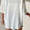 Solid Color Mesh Sun Protection Short-Sleeve Top - Trendy, Loose, Cool Summer Outerwear