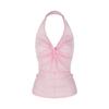 French Style Design Sense V-neck Twist Hanging Neck Cami Women Summer New Slim Fit Slimming Temperament Gyaru Top
