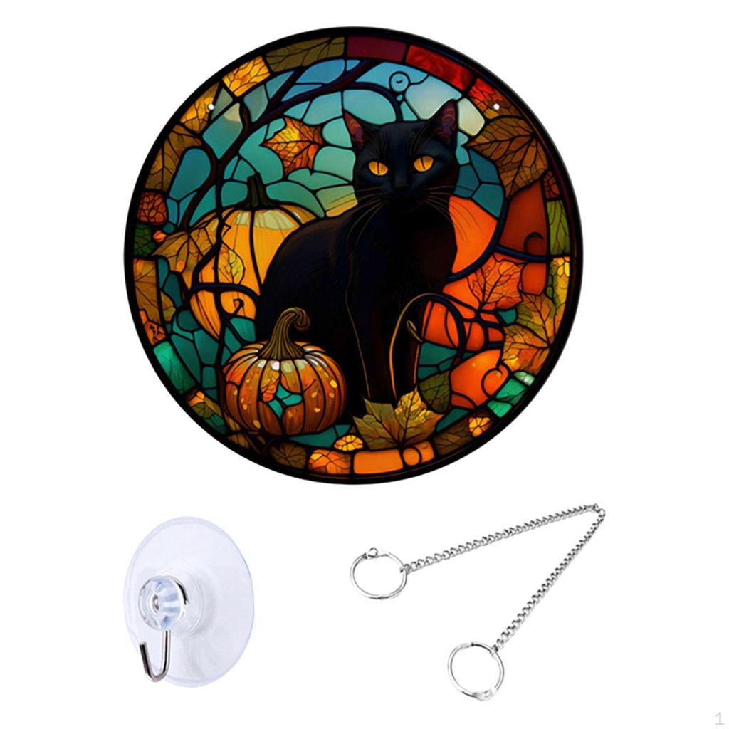 Halloween Hanging Decorations Acrylic Window with Chain Pendant Ornaments