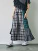 Cohen Check Patchwork Tiered Skirt (Kelly) 76706460237 6500 KELLY (65) FREE