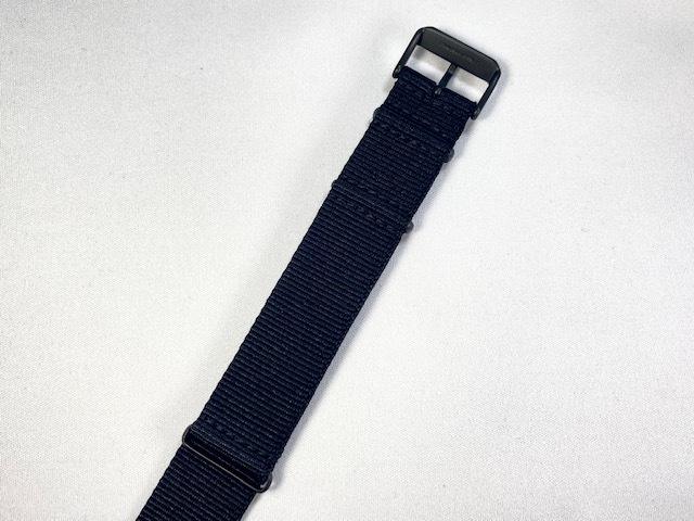 L0FP02CM0 SEIKO 5 Sports 22mm Nylon Band Black with and Via (Compatible SBSA025/ SBSA101/ 4R36-07G0 Others) (Ships Nekoposu)