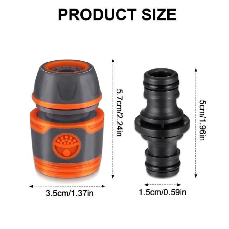 Multiple Size Hose Connector Pack 4 Standard Fittings and 2 Expandable Couplers for Stable Connection