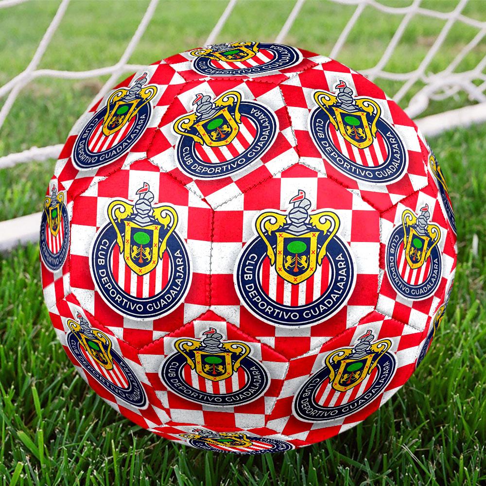 Club Deportivo Guadalajara Print Size 5 Soccer Ball, Standard Match Football for Sports Game and Team Practice, Ideal Gift for Soccer Fans