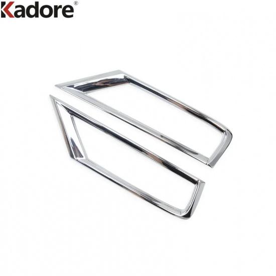 For Volkswagen VW Tiguan 2017 2018  Chrome Car Front Fog Light Lamp Cover Trim Head Foglight Foglamp Bezel Trims Accessories