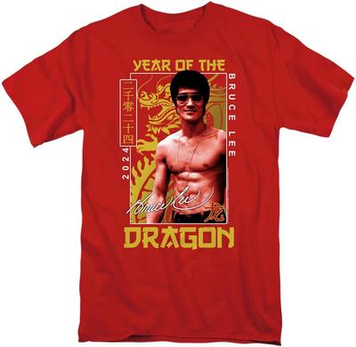 Popfunk Bruce Lee Framed Year of The Dragon Unisex Adult T Shirt