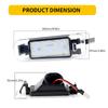 2pcs Car Rear High Brightness White LED License Plate Light Number Plate Lamp For Kia Rio 2005-2011 Rio5 2006-2011 Accessories
