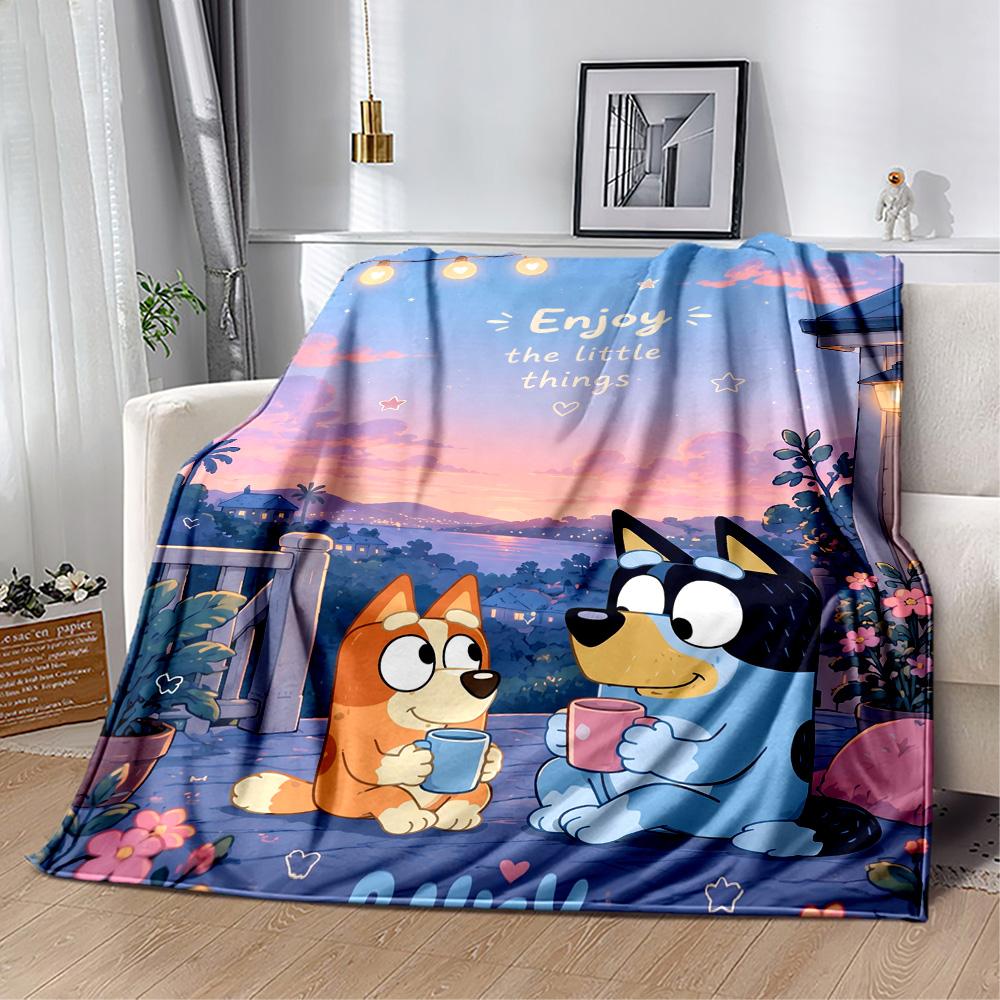 Bluey's Festive Friends Blanket Ultra-Soft Great for Couch Bed Picnics All-Season Use Modern Style Suitable for Gifting Relatives and Friends