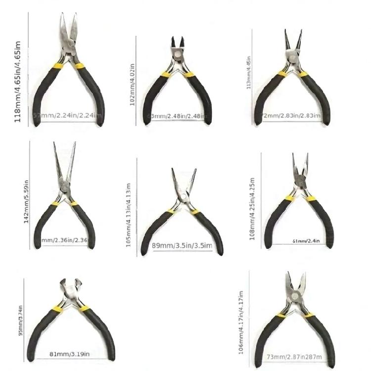 Versatile Jewelry Pliers Collection Set Portable Accessory for Detailed Beading and Craft Supplies Jewelry Projects