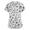 Women's Fashion V-Neck Short Sleeve Overalls With Pockets  Print Tops  Clothes