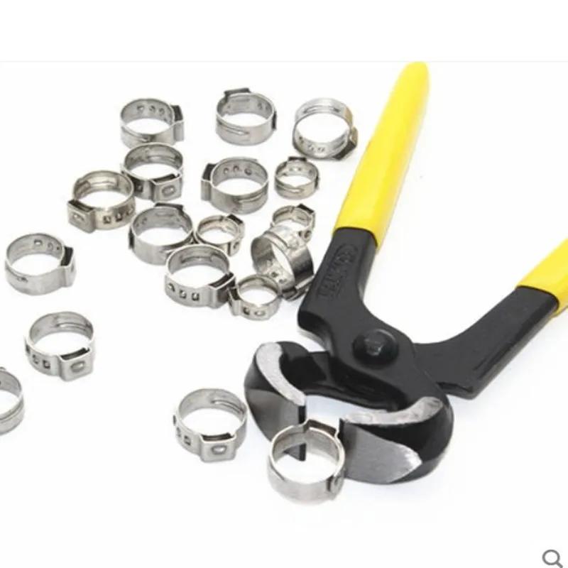 10 Stück-100 Stück Schlauchschellen Einohr Stufenlos 5,3-60mm 304 Edelstahl Schlauchschellen Cinch-Schellenringe zum Abdichten von Arten von Schläuchen