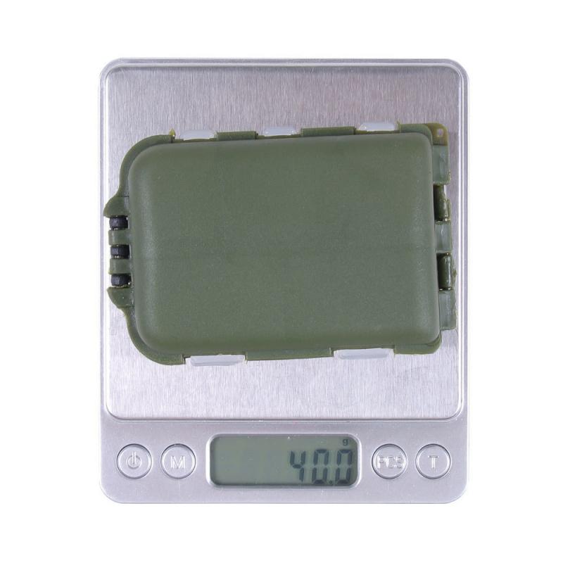 Meeresangelzubehörbox 10 Fächer Klappdeckel Kunststoff Köderbox Angelgerät Aufbewahrungsbox Tragbare Angelwerkzeugbox 9,5×6,5×3cm Angelzubehör