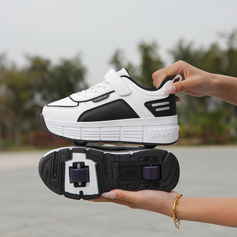 31-40 Children's Plus Size Fashionable Thick Soled Roller Skates Children's Wheeled Sports Shoes Outdoor Sports Shoes