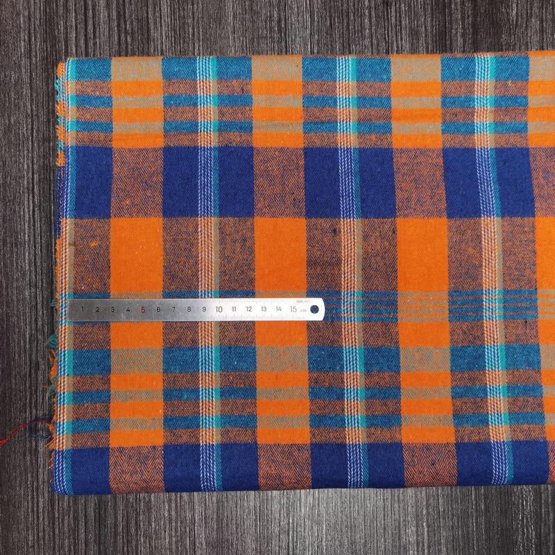 Spot Color-Woven Plaid Jacquard Fabric for Children's Autumn/Winter Brushed Polyester-Cotton Shirts