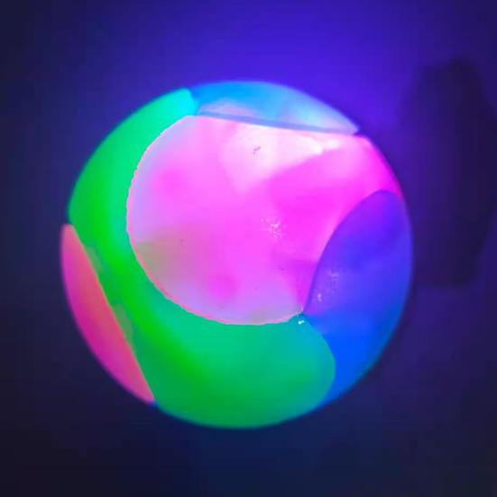 Glowing Ball Elastic Happy Exercise Rubber Flashing Elastic Ball Pet Supply for Home