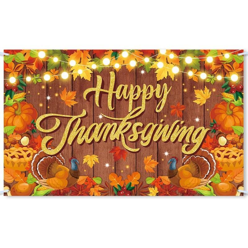 Party Happy Thanksgiving Background Cloth Decoration Banner Decoration Hanging