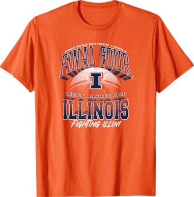 Camiseta Clásica March Madness Final Four Baloncesto Masculino de Illinois