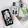 Coque de téléphone pour Vivo Y20, Y27, Y36, Y02S, Y10, Y15, Y21, Y33, mignonne, Panda, antichoc, transparente, Protection de caméra, boîtier en Silicone souple et mat pour Vivo