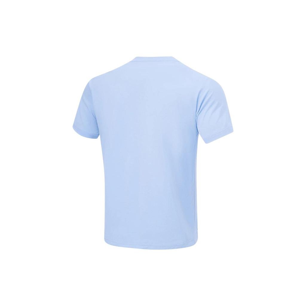 Li-Ning Lining Fitness Series Logo Print Quick-Dry Short-Sleeve T-Shirt Men Tops Air-Blue ATST573-5