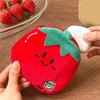 Tomato Pocket Wallet Plush Keychain Bag Backpack Pendant Charm Headphone/Data Cable/Lipstick/Sanitary Napkins Storage bag