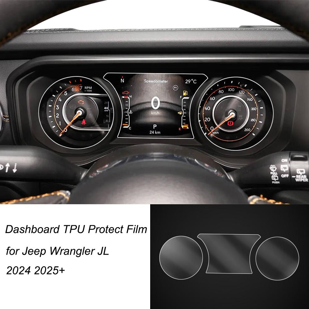 Car Dashboard Navigation Protective Film for Jeep Wrangler JL 2025 2025 GPS Screen Display Protect Stickers Interior Accessories