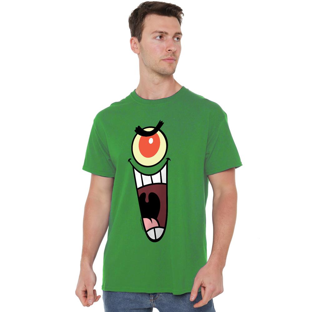 SpongeBob Kanciastoporty Męska koszulka Sinister Plankton Face