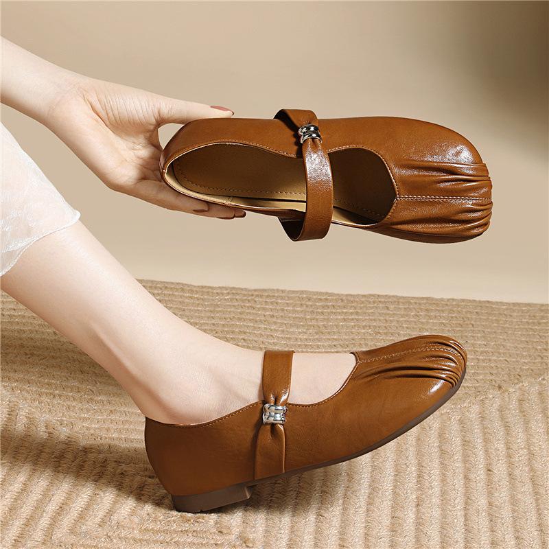Soft-soled Mary Jane Single Shoes Are Gentle, Small and Fresh, Small Leather Shoes, Doudou Shoes, Fashionable Spring and Summer New Flat-soled