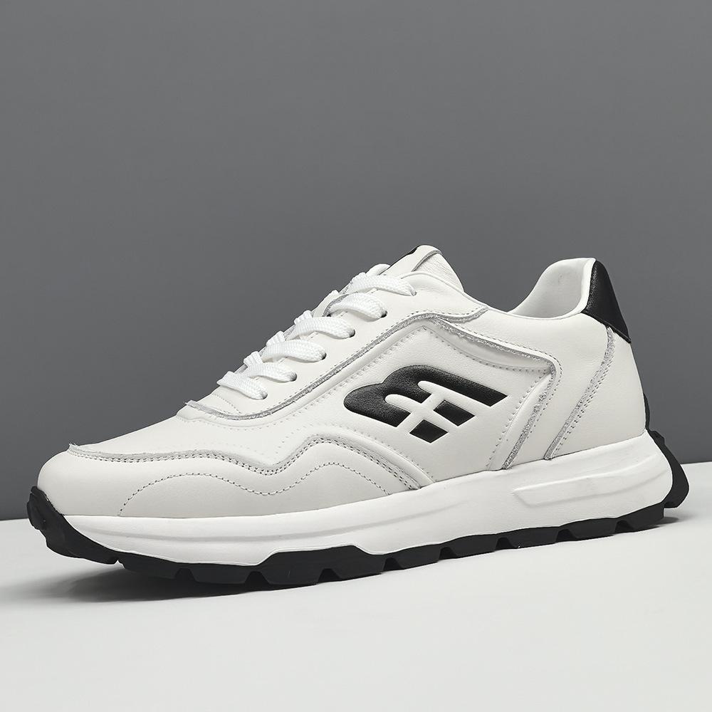 Raw sports casual shoes trendy shoes leather high-end casual shoes 38