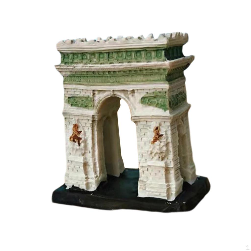 Landmark Building Toy Triomphe Buidling Model Resin Sand Table for Home Decor
