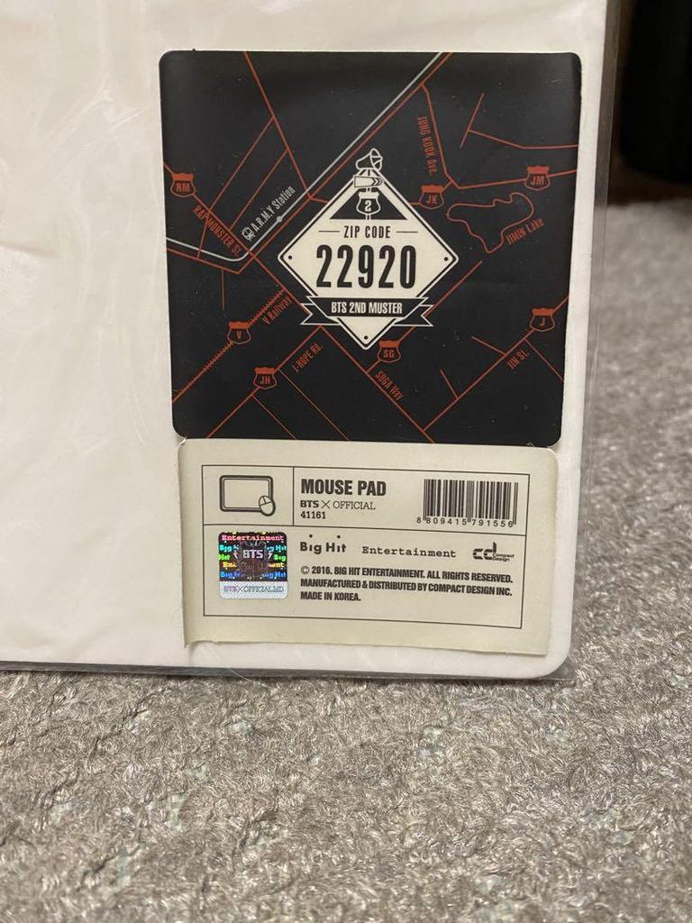 [USED] Official 2016 BTS Mouse Pad "BTS 2ND MUSTER" Merchandise