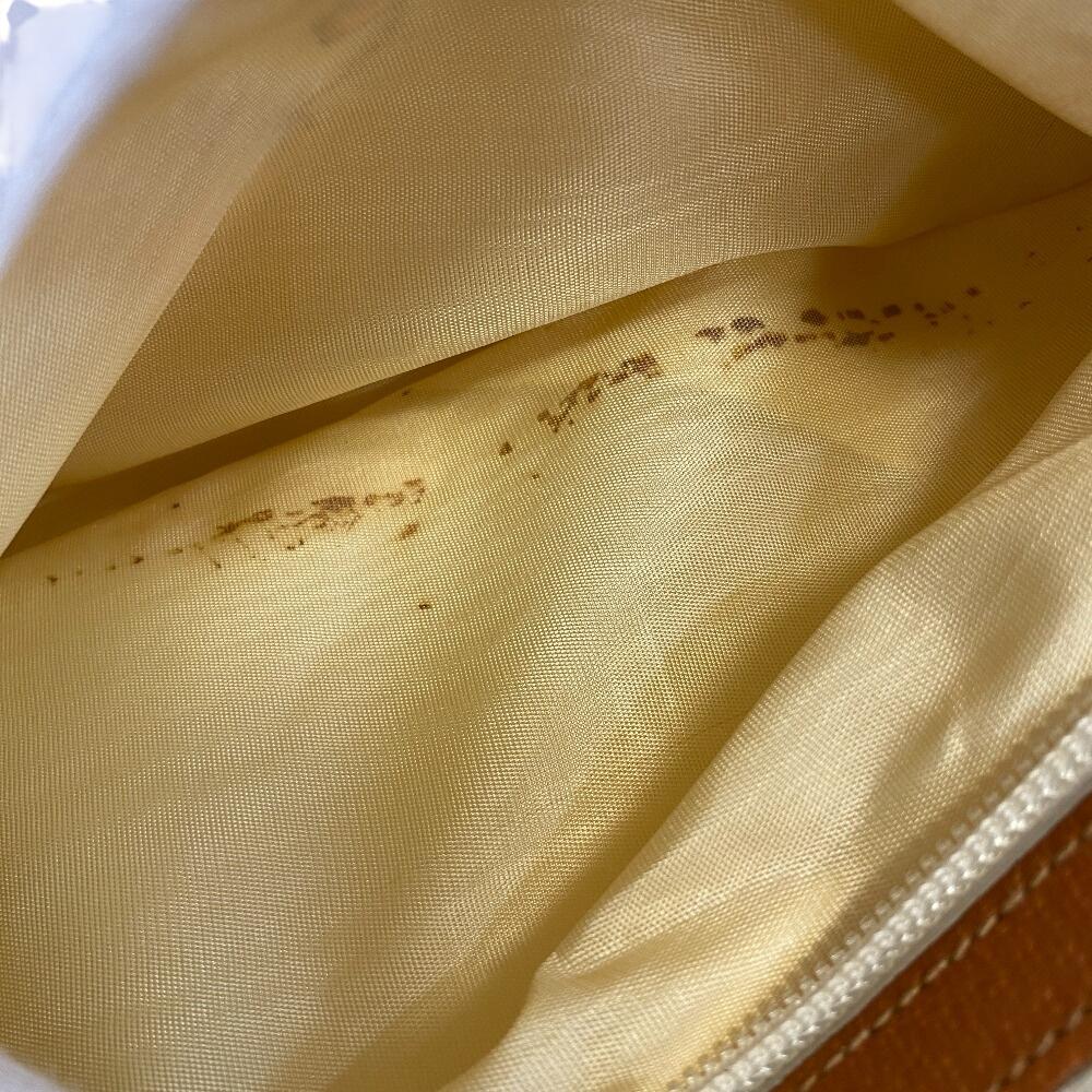 GUCCI Clutch bag pouch old Gucci GG plus PVC coated canvas business bag white PVC coated canvas Women Used