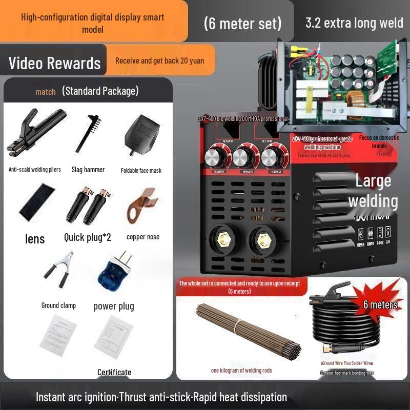 Compact 220V Mini Electric Welder for Home Use - 250/315 Portable Full Set