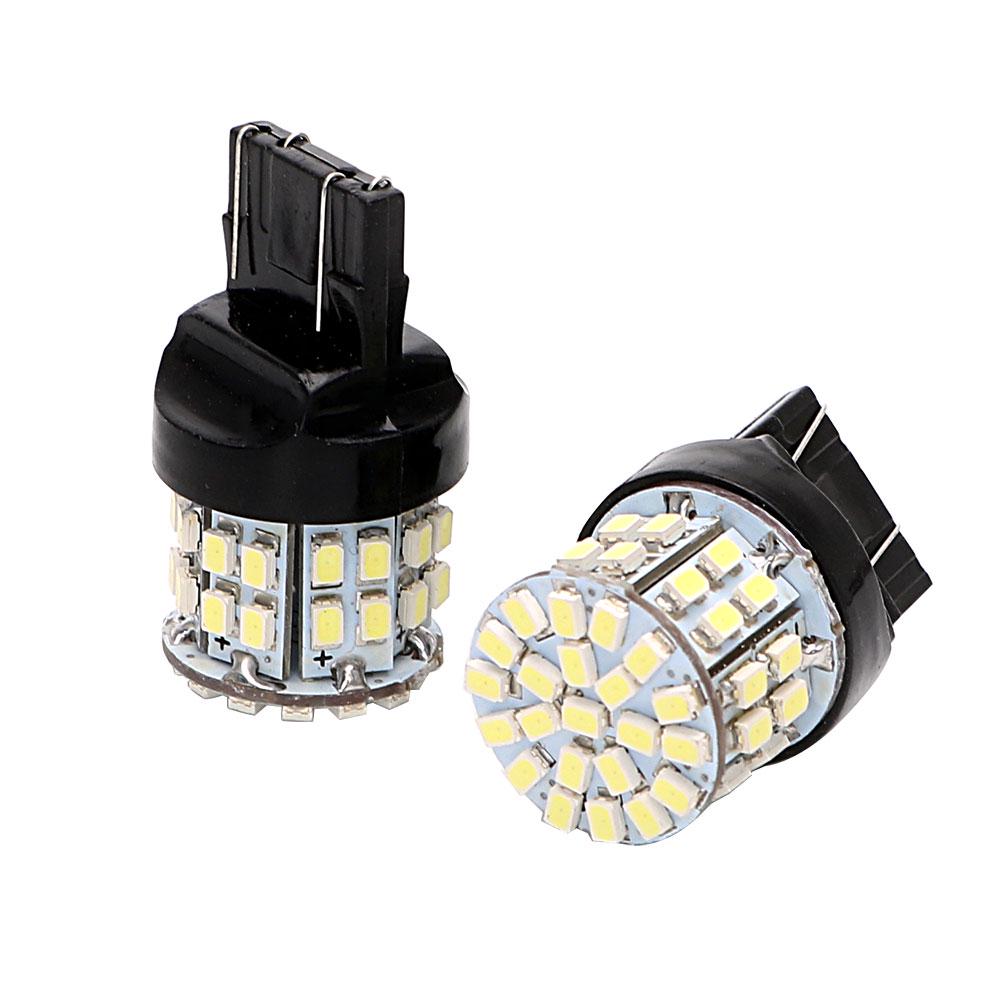 1 Pair Car LED Brake Light Stop Rear Bulb Auto Turn Signal Lamp Backup Reserve Lights 50SMD W21/5W T20 7443