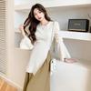 Mokaana Women's Fall Flare Sleeve Split Hem Knit Sweater MKNJD4045