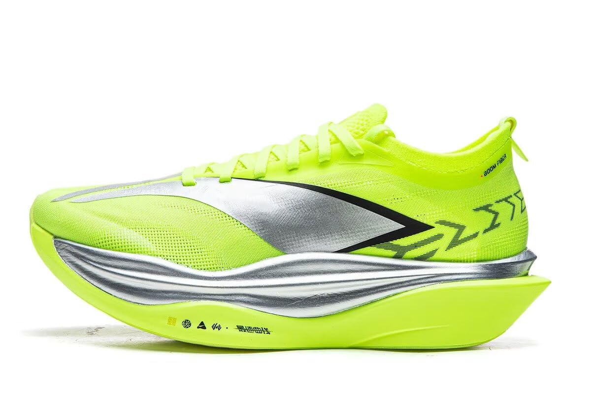 

FEIDIAN 6 ELITE Reflective Lightweight Running Shoes for Competitive Fluorescent [LI-NING] Men s High-Rebound Training, Green/Silver, 24.5CM