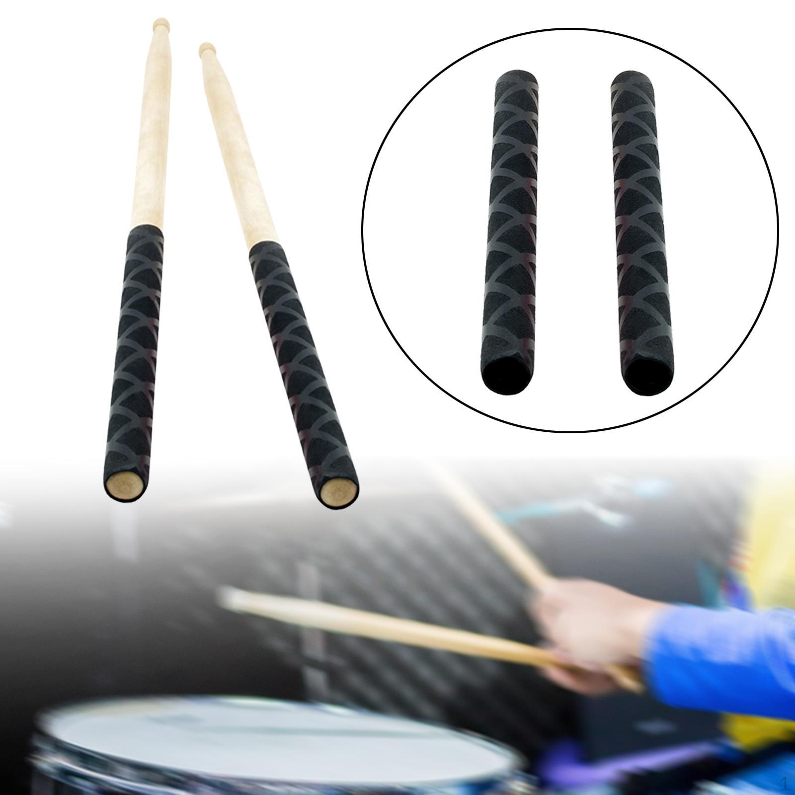 2 Pieces Anti Slip Drumstick Wrap Grips Sweat Absorbing Non for Drumming, Drum