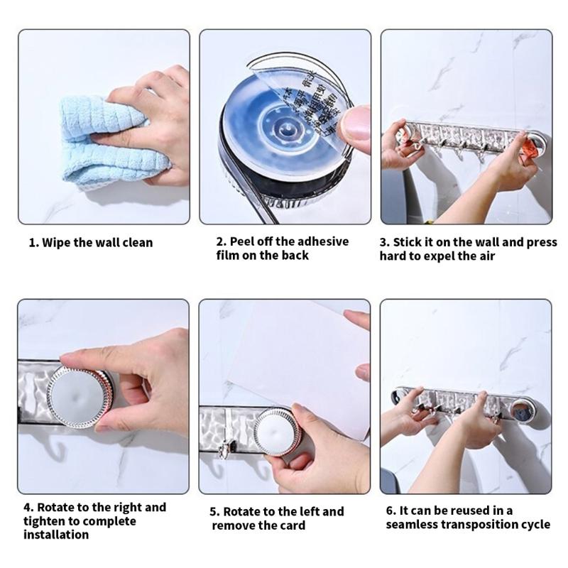 Robuste Kunststoffmaterialien Wellendesigns Mehrzweckhaken Wohnaccessoire für Heimaufbewahrungslösung ohne Bohren