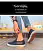 Men's White Casual Slip-On Leather Shoes – Elastic, Low-Top, Lightweight Rubber Flats for All Seasons.