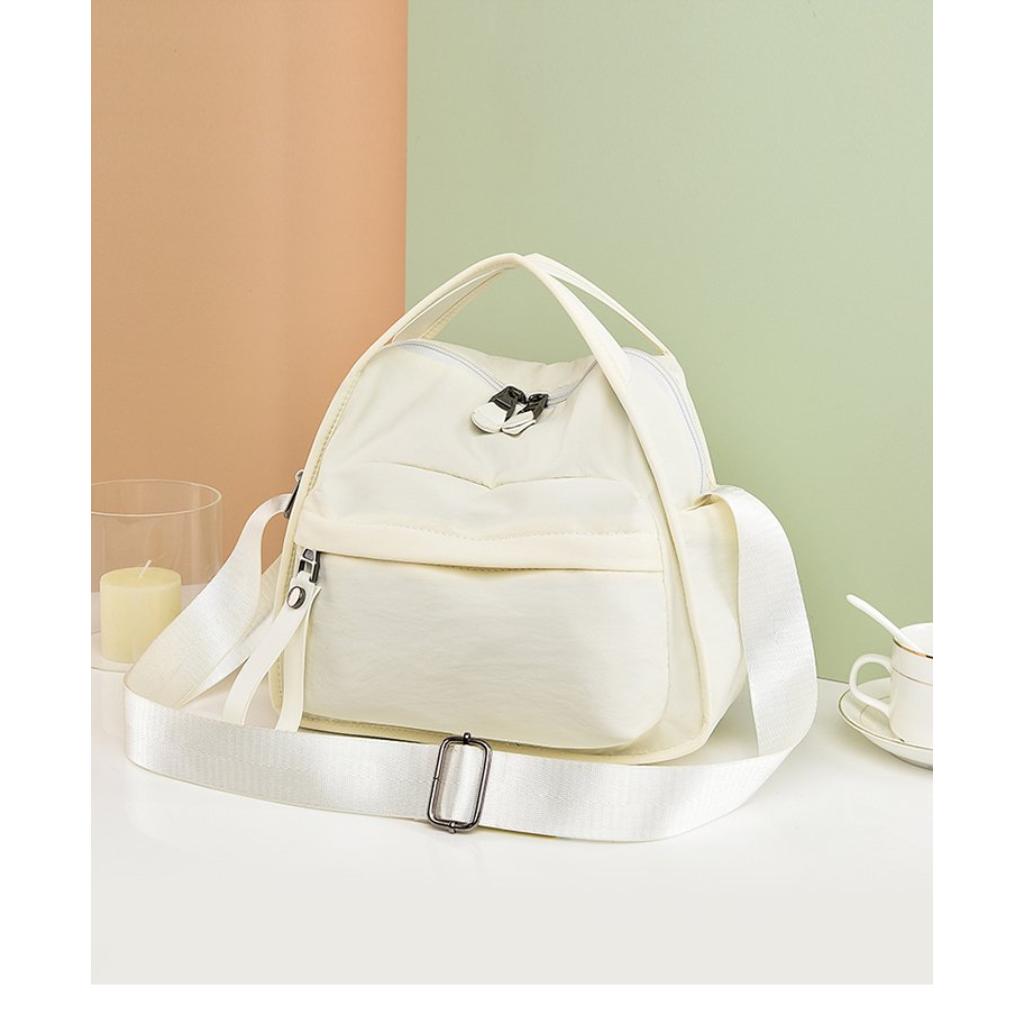 Shoulder Bag Women Nylon Multi Pocket Adjustable Strap for Daily Office