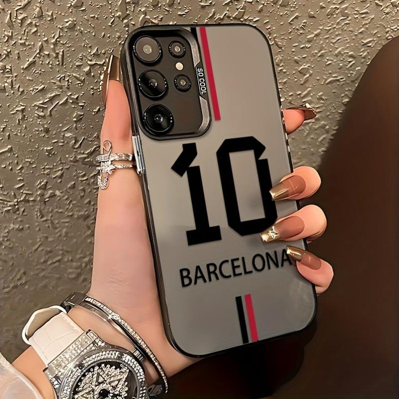 Barcelona digital 10 pattern phone case is suitable for Samsung S25 24 23 22 21 20 Plus/Ultra/FE anti-fall and shockproof