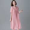 Women's 2025 Tencel A-Line Dress: Loose, Plus Size, Summer Fashion for Middle-Aged Women